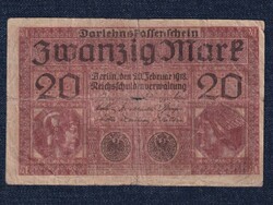 Németország Második Birodalom (1871-1918) 20 Márka bankjegy 1918 (id51601)