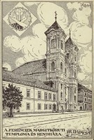 1K629 Gyula Pethely: the church and convent of the Franciscans on Margit Körút 1937