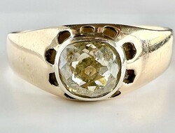 527T. From HUF 1! Antique Hungarian solitaire with brilliant (0.7 ct) gold (3.1 g) champagne colored stone!