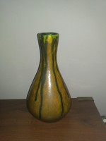 Retro, glazed ceramic vase - Péter Ferenc