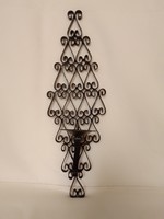 Showy Vintage Industrial Wrought Iron Wall Sconce, 1960s