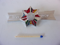 1955-1970 a varsói szerződés 15 éves "fegyvertesvériség"kitűzője