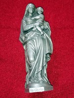 Ezüst színű antik Szűz Mária szobor   34.