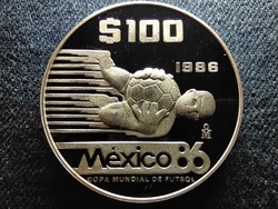 Mexikó Labdarúgó Világbajnokság Mexikó 1986 .925 ezüst 100 Pezó 1986 Mo PP (id61630)