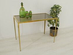 Retro, vintage copper glass table, coffee table