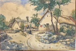 Kássa Gábor: Badacsony 1933.. akvarell