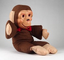 1K799 old retro monkey with red tie 38 cm