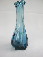 Bohemia kék vastag üveg váza súlyos 1 kg