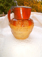 Braun & Rosenberg Wien marked hard terracotta jug with lid