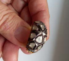 Viktorian 2.15Tcw diamond (pink cut) 925 sterling silver ring