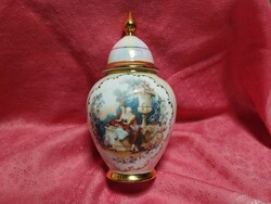 Gyönyörű eozinos, barokk jelenetes urnaváza