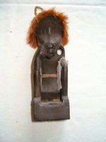 Wooden negro tribal sculpture artistically crafted wood carving maybe some kind of ancient spirit could be a sale