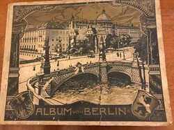 Album von Berlin -berlini fotókkal 1900-as évek 34x27 cm Nagyon szép régi album.