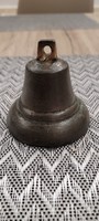 Antique bronze bell bell with number 6 and monogram.