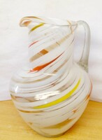 Muránói Splatter Art Glass boroskancsó márványos mintával 1950-1960-es évek ritkaság a vitrinedbe.