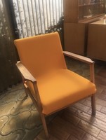 Retro armchair reupholstered