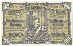 German East Africa 100 Rupee Replica 1905 unc