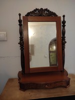 Antique large table toilet mirror, combing