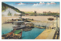Budapest Danube skyline with Elizabeth Bridge replica postcard