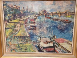 Ernst hassebrauk's painting Dresden skyline