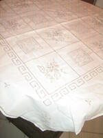 Beautiful machine embroidered tablecloth