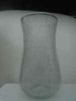 Beautiful color 16 cm white cracked veil glass veil karcagi berek bath glass vase