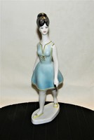 Retro Raven House girl figurine - 25 cm - io. Hand painting