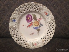 Antik Herendi, áttört szélű tányér - 1880-as évek, Óherendi
