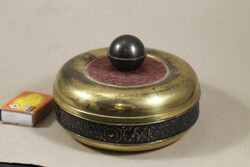 Antique copper jewelry box with lid 375