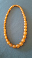 Flawless old amber necklace