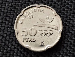 Spanyolország 50 Peseta, 1992 XXV. nyári olimpiai játékok, Barcelona 1992 /olimpiai embléma/