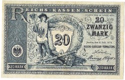 Germany 20 mark 1924 REPLICA UNC