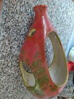 Painted-glazed ceramic pot / dish