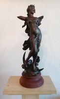 Auguste Moreau(1834-1917): Diane. An antique spaiater statue marked in several places!