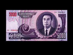 UNC - 5000 WON - ÉSZAK-KÓREA - 2006