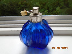 Antique cobalt blue art-deco perfume bottle