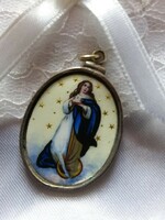 Hatalmas antik Szűz Mária medál