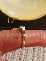 Régi ezüst gyűrű pici brill kővel