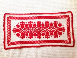 Written embroidered tablecloth