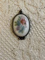 Very beautiful Russian fire enamel pendant is a rare special piece.