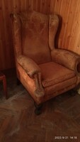 Berger-style wingback armchair