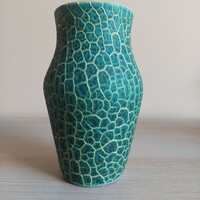 Mid-century zöld kerámia váza