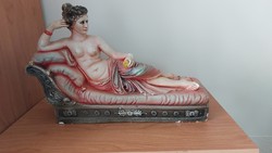 (K) reclining female nude statue a. Marked Gianetti