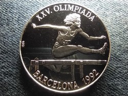Cuba 25. Olympic Games 1992 barcelona steeplechase .925 Silver 10 pesos 1990 pp (id66328)