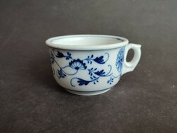 Antique cobalt blue meissen pattern coma cup porcelain mug - ep