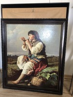 Antique beautiful oil painting
