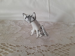 1,-Ft Art-deco hollóházi porcelán macska