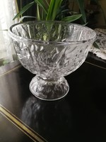 Glass fruit bowl with base