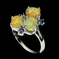 56 Os Svalod fire opal 925 silver ring