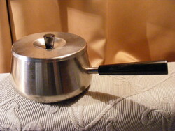 Stainless steel inox pot with bakelite handle made in Switzerland